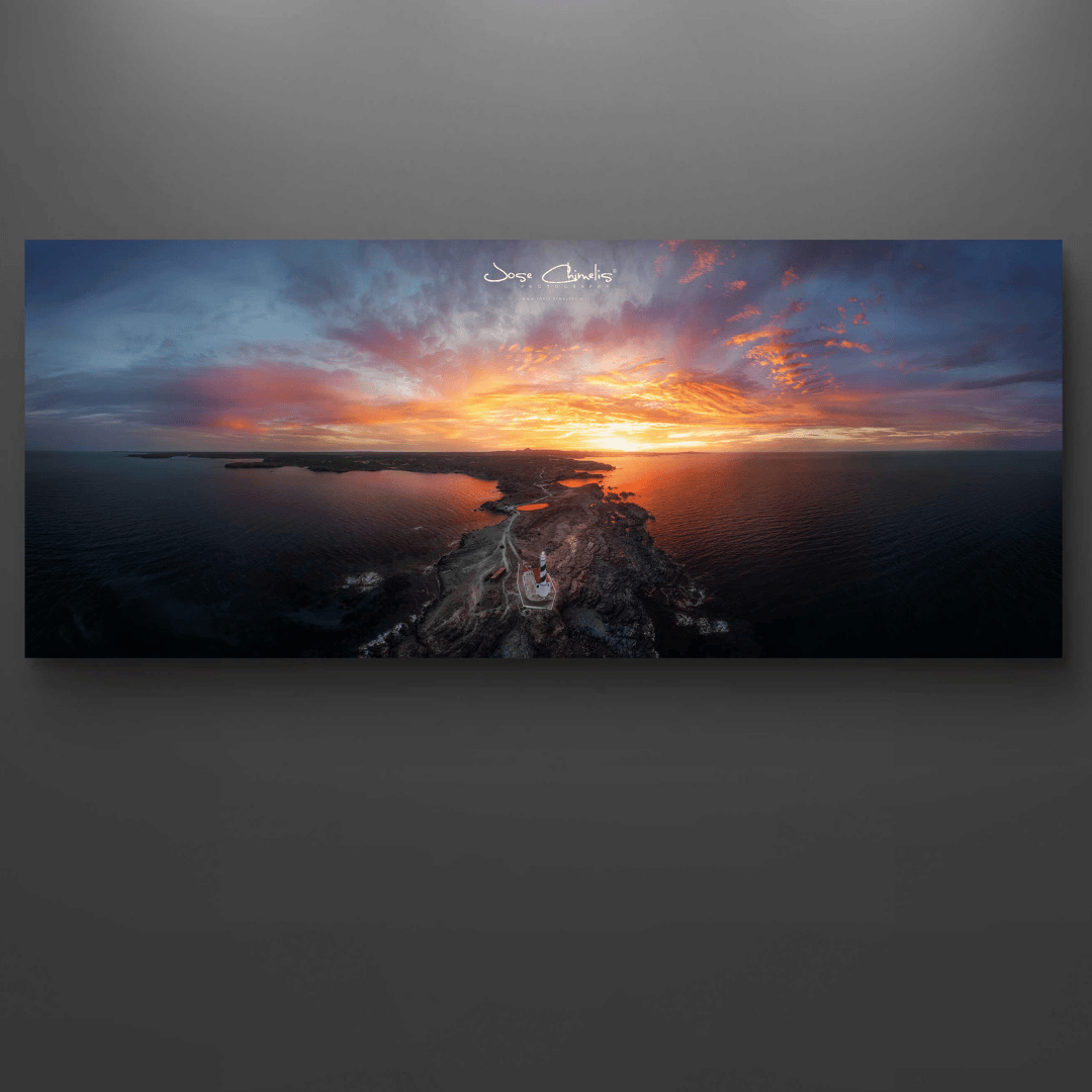 cuadro paisaje con faro de Jose Chimelis